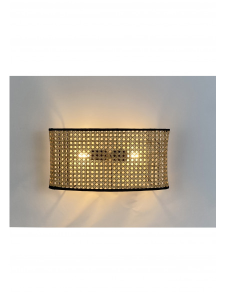 Aplique de Pared Vidi Ratán natural