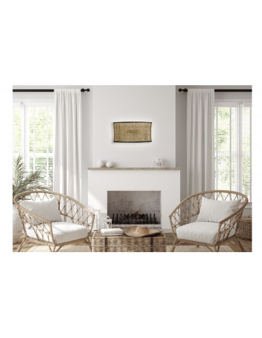 Aplique de Pared Vidi Ratán natural