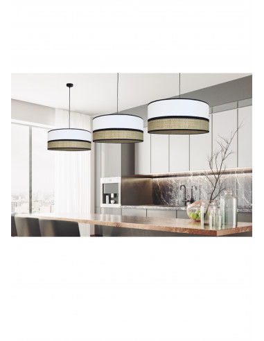 Colgante Isis Rafia Blanco Rafia 40cm