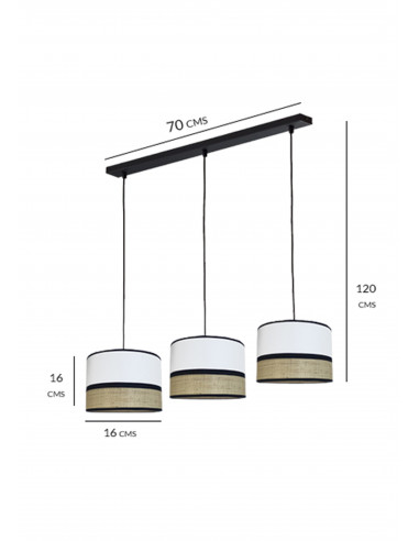 Regleta Isis Rafia 3L Lineal