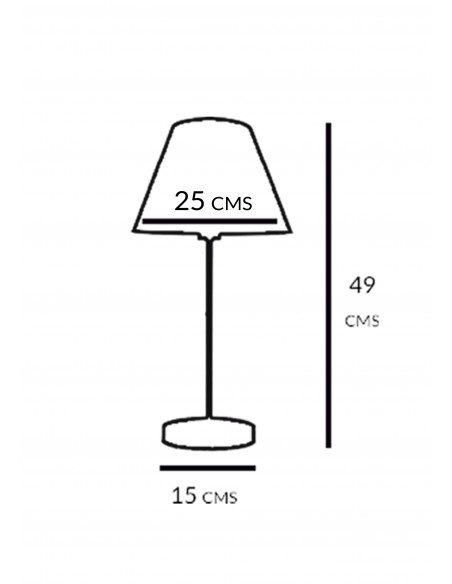Sobremesa Large Cromo Blanco