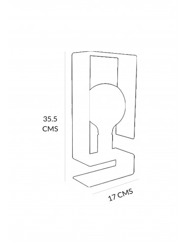 Sobremesa Ares Marrón Bulb
