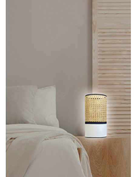 Sobremesa Marte Blanco Madera 12cms