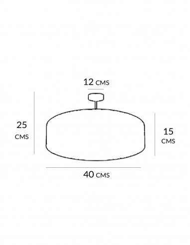Semiplafón Orus Blanco Plata