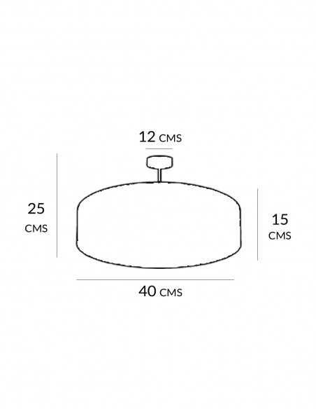Semiplafón Orus Blanco Plata
