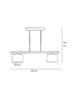 Lampara lineal Rustic 2 l 2