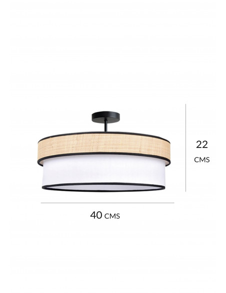 Semiplafón Nadia Beige