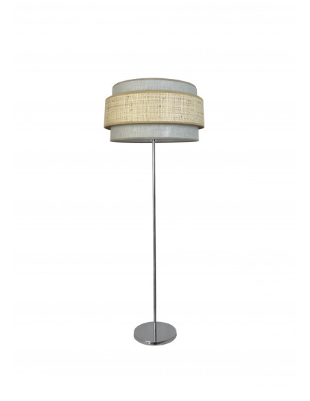 Pie de salon cromo pantalla triple