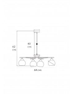 Lampara Gala Cromo 4L 2