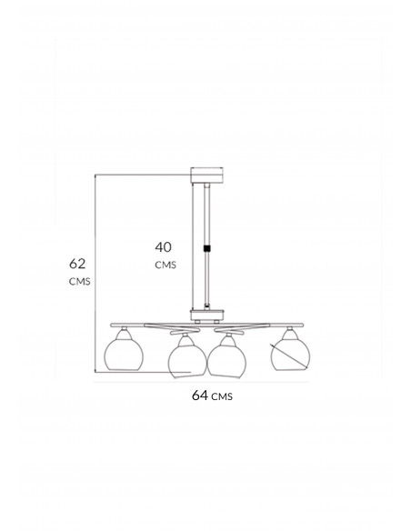 Lampara Gala Cromo 4L