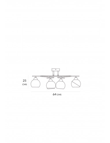 Semiplafon Gala Cromo 4L