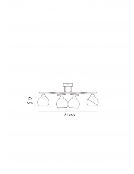 Semiplafon Gala Cromo 4L