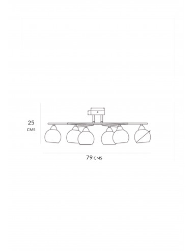 Semiplafon Gala Cuero 6L
