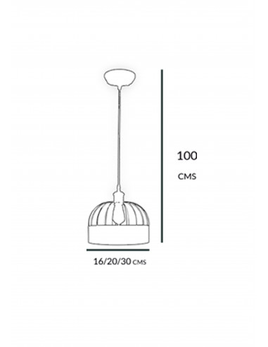 Colgante Victoria rafia