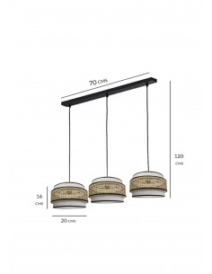 Regleta Milan 3 luces 2
