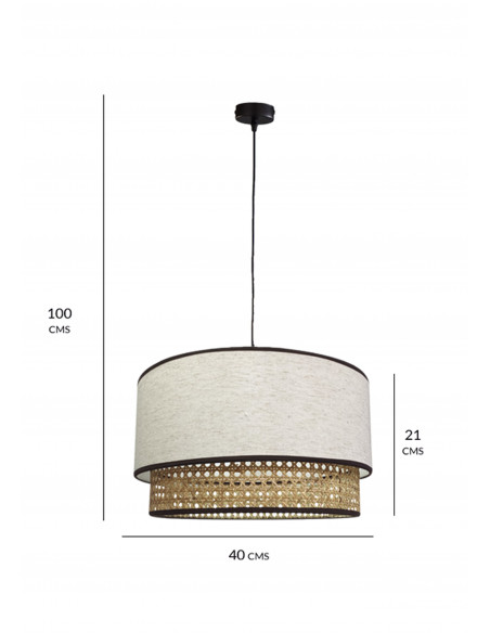 Colgante Candela Rattan