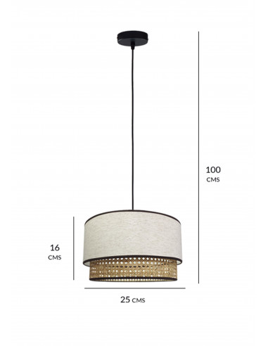 Colgante Candela rattan Mini