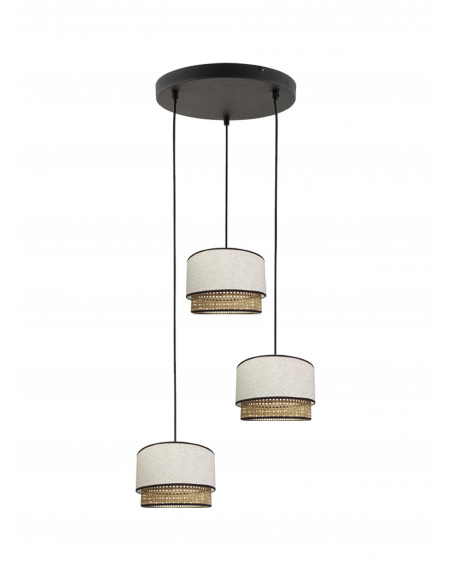 Plafon Candela rattan 3 luces