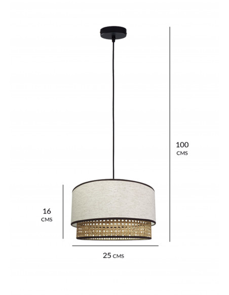 Colgante Candela rafia Mini