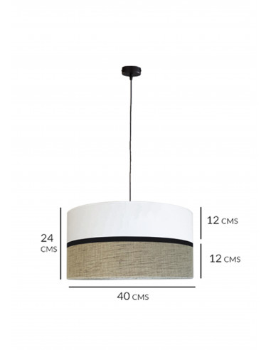 Colgante Isis saco bicolor 40cm