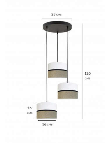 Plafón Isis saco bicolor 3L