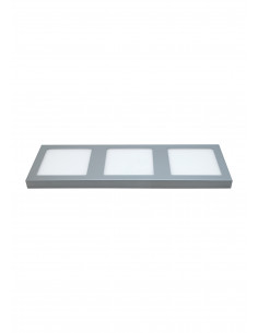 Plafón Florida 3L Lineal plata
