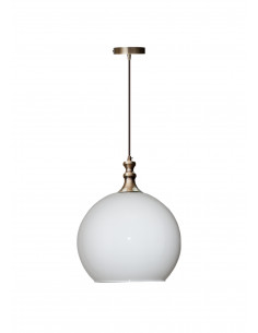 Colgante 3/4 Bola Blanca Cuero