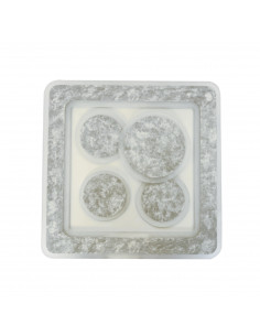 Plafón Rocio Cuadrado plata...