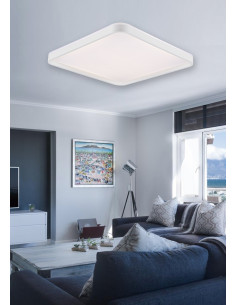 Plafón Dallas cuadrado blanco 2