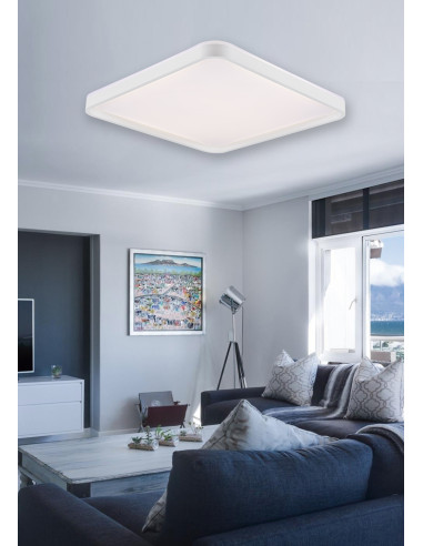 Plafón Dallas cuadrado dorado