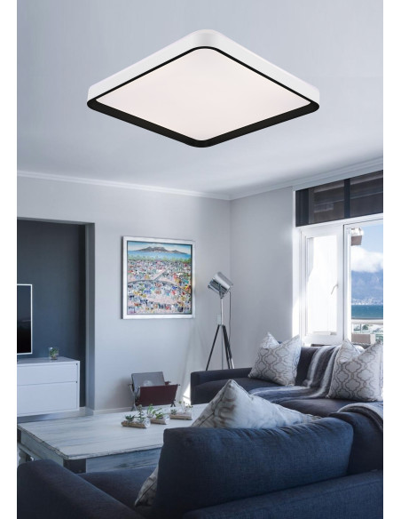 Plafón Dallas cuadrado dorado