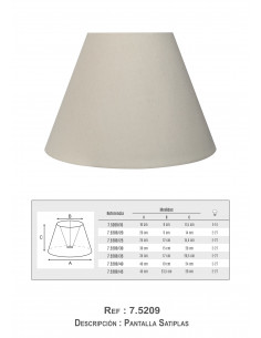 Pantalla Satiplas 25 cms 2