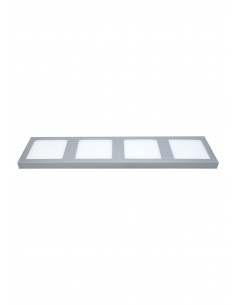 Plafón Florida 4L Lineal plata