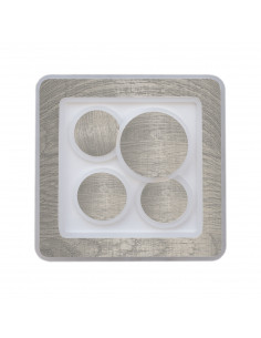 Rocio Cuadrado LED madera gris