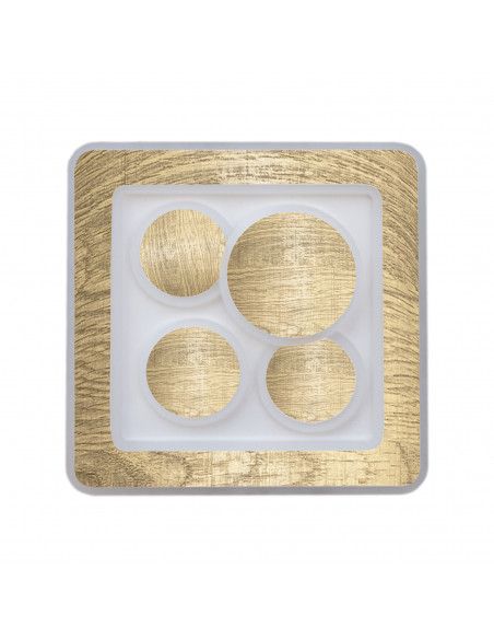 Rocio Cuadrado LED madera natural