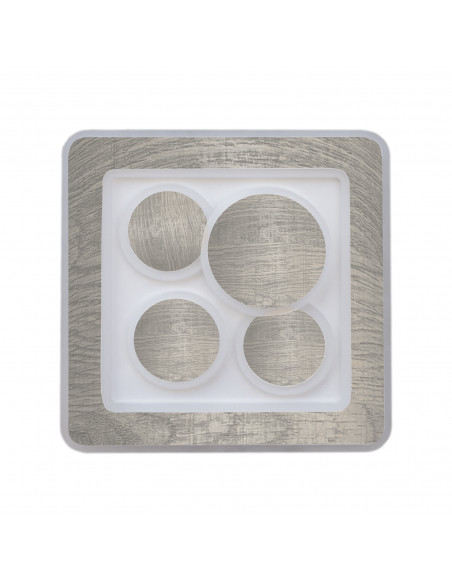 Rocio Cuadrado LED madera natural