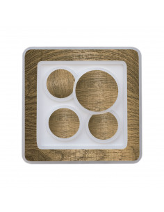 Rocio Cuadrado LED madera...