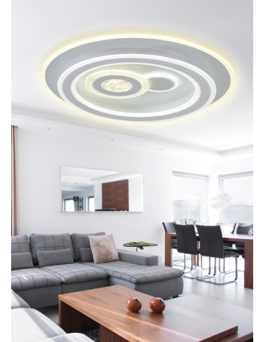 Plafón Lucia cuadrado madera gris