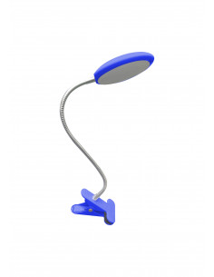Flexo Bolonia LED pinza azul