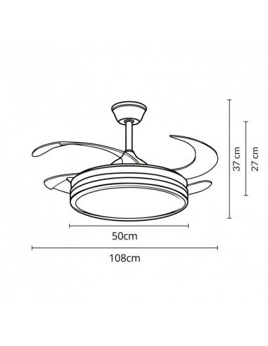 Ventilador retráctil Vera blanco