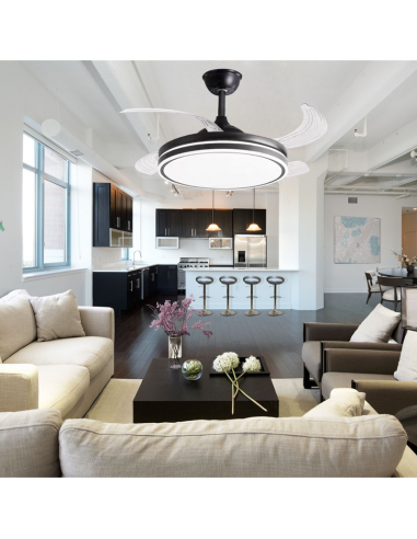 Ventilador retráctil Vera Negro