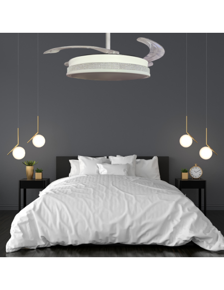 Ventilador retráctil Vera blanco Diamante Blanco