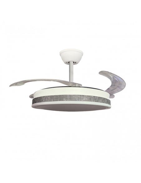 Ventilador retráctil Vera blanco Diamante Negro