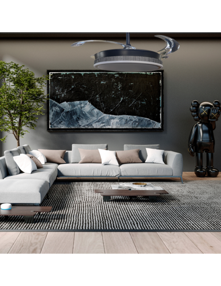 Ventilador retráctil Vera Negro Diamante Negro