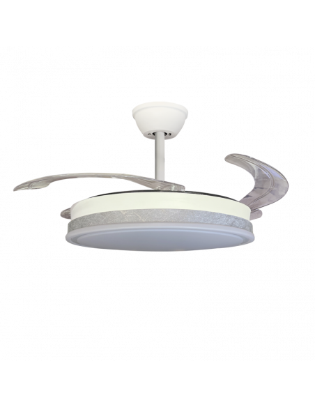 Ventilador retráctil Vera blanco Thelma Plata